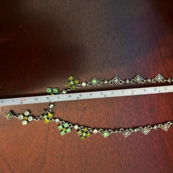 Green stone lariat necklace - Picture 2 of 4